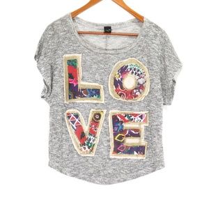 The Clas-sic Women's LOVE Metallic Knit Sweater